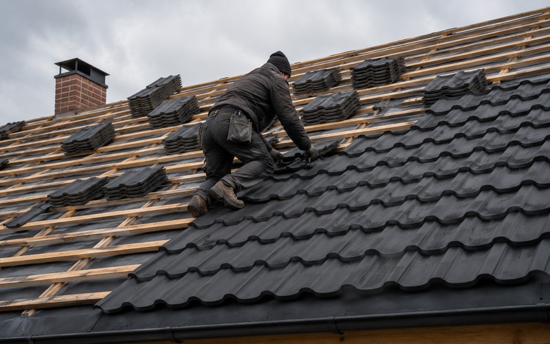 Dakstiņu jumts privātmājai Siguldā